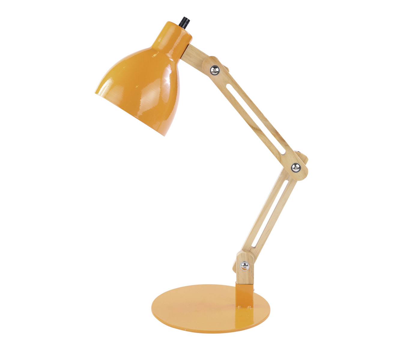 Abajur de Mesa em Madeira Bivolt Amarelo - image 0