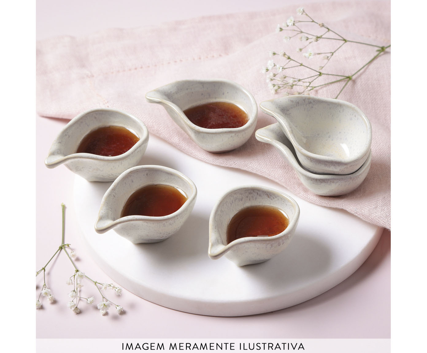 Jogo de Molheiras Oval Org&acirc;nico Latte Cru - image 1