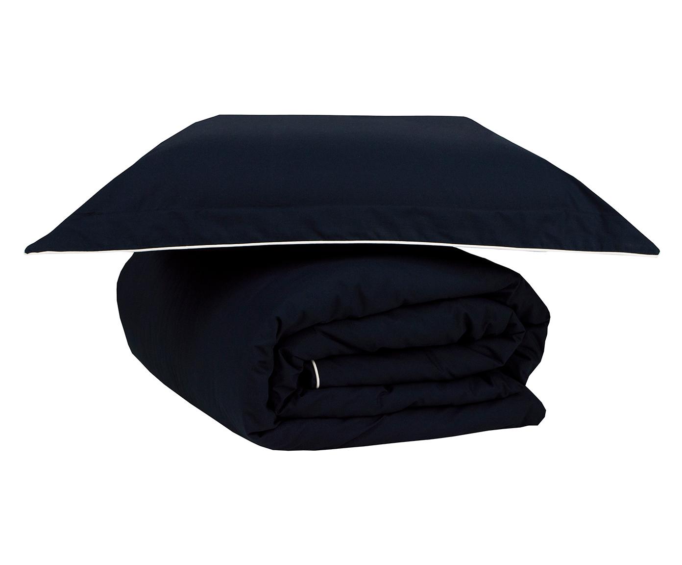Jogo de Duvet com Fronha Eve Preto 200 Fios - Solteiro King Size - image 0