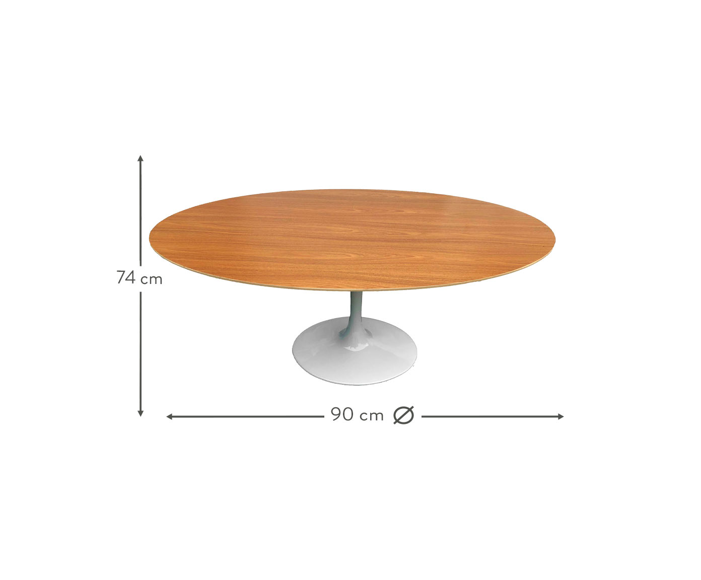 Mesa Saarinen Oval Freij&oacute; Base Branca image number 3
