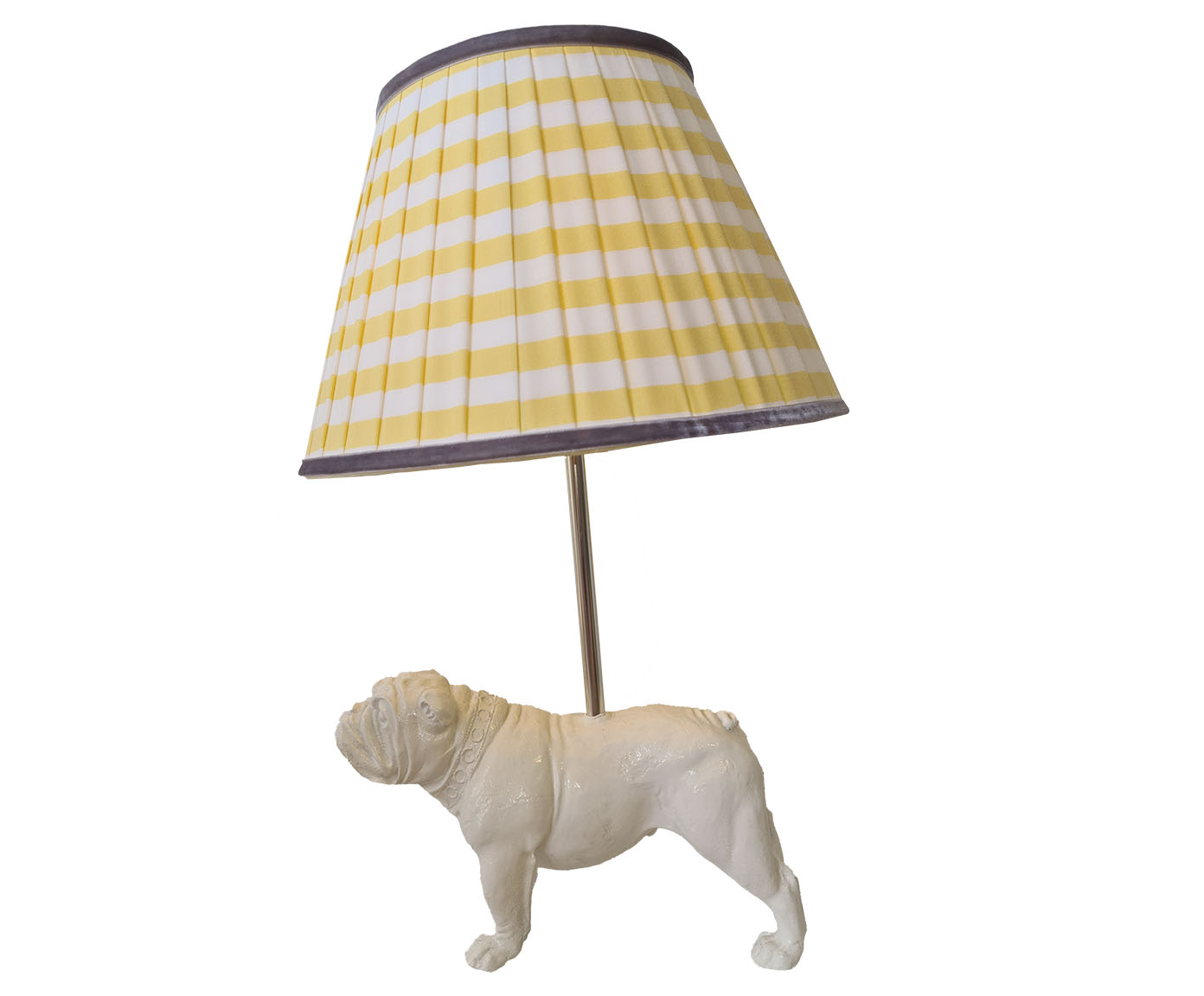 Base Lumin&aacute;ria Cachorro Bulldog Ingl&ecirc;s Juka Branco image number 4