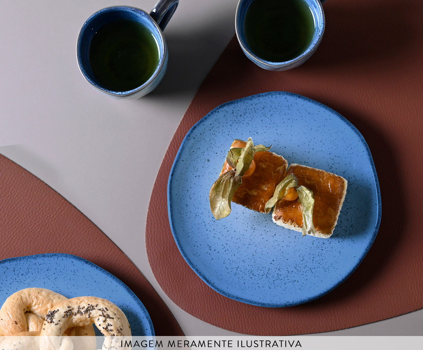 Jogo para Lanche Org&acirc;nico Breeze Azul Claro image number 2