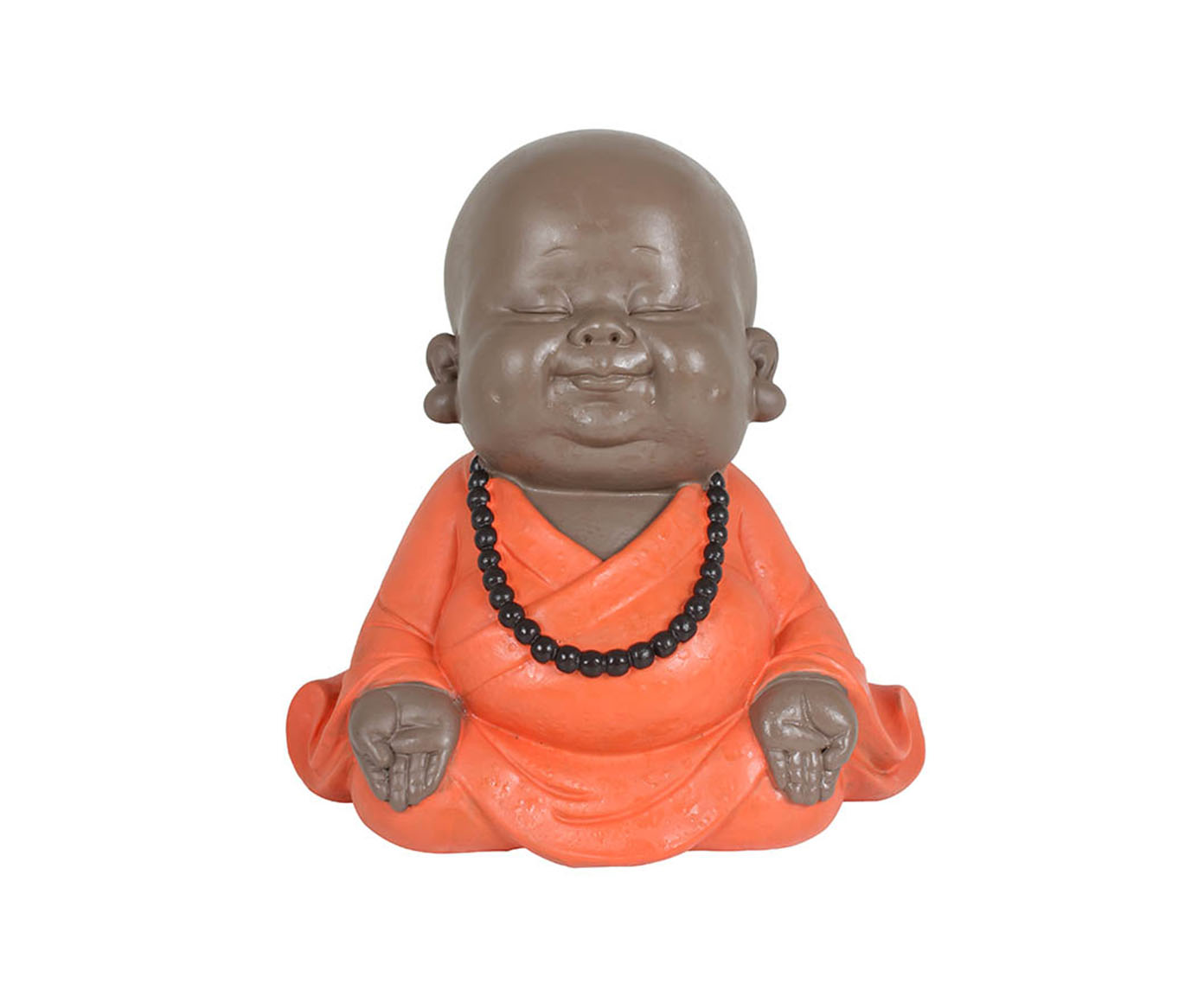 Escultura Monge Meditando Laranja image number 0