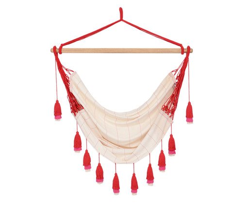 Poltrona Suspensa com Tassel Tri Tribo - Cru - image 0