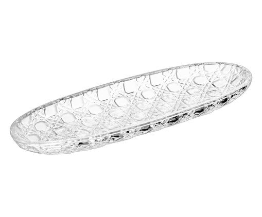 Travessa em Cristal Vichy Transparente image number 0