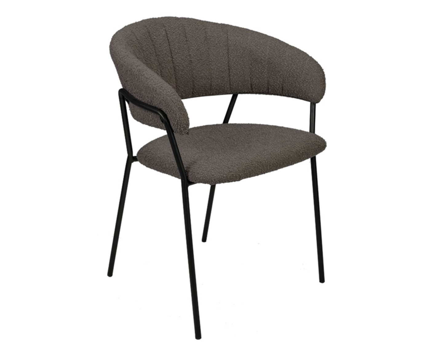 Cadeira Mara Boucle Cinza Quente image number 0