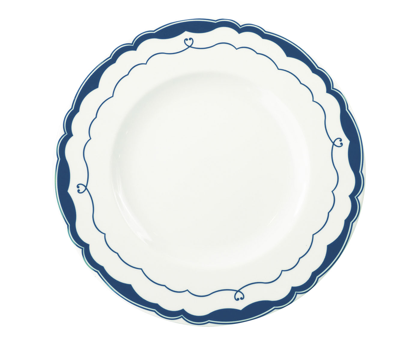 Prato Sobremesa Cannes em Porcelana Azul - image 0