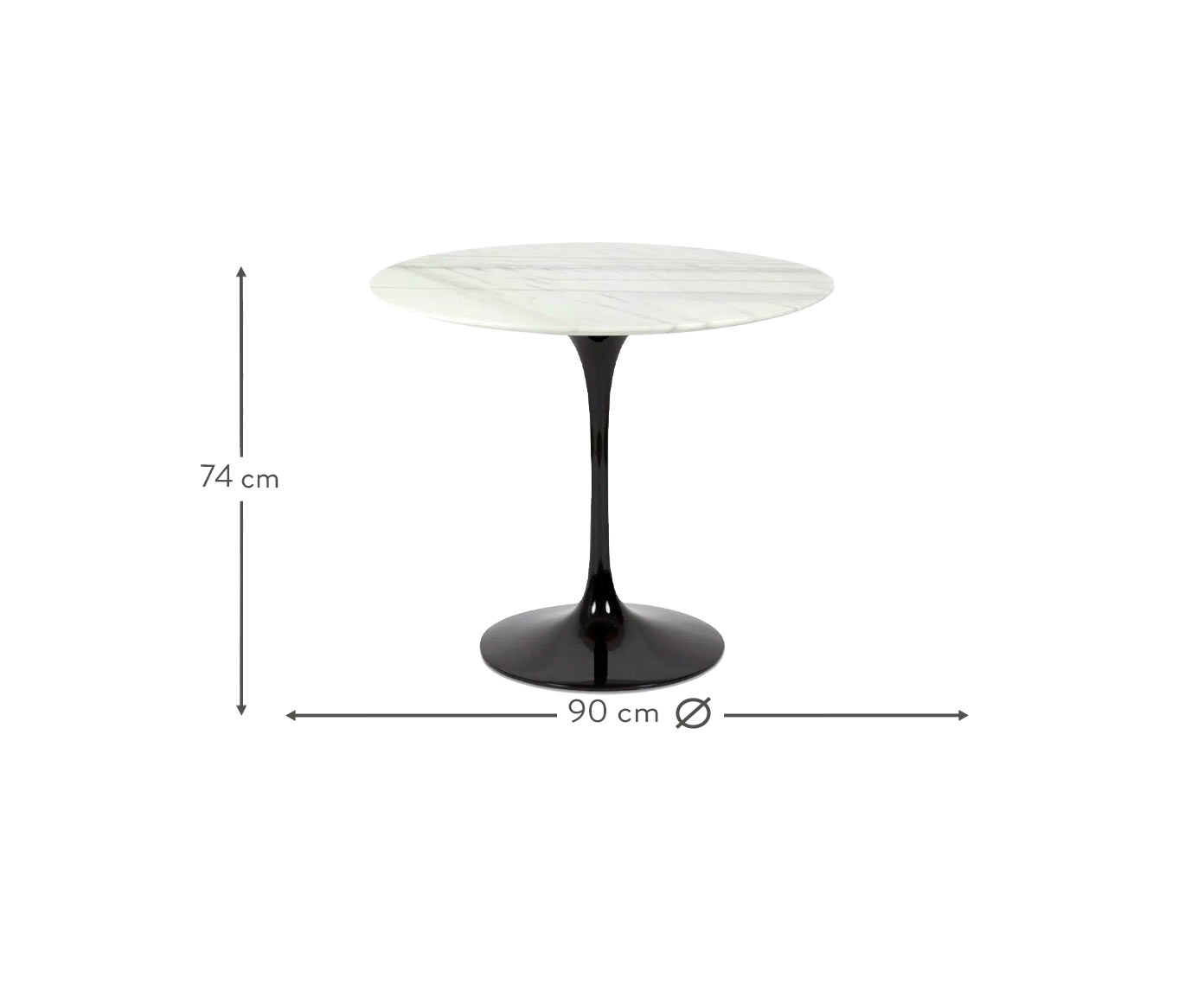 Mesa Saarinen Redonda Espirito Santo Base Preta image number 5