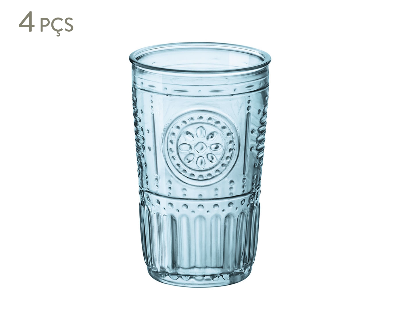 Jogo de Copos Cooler Romantic Azul image number 0