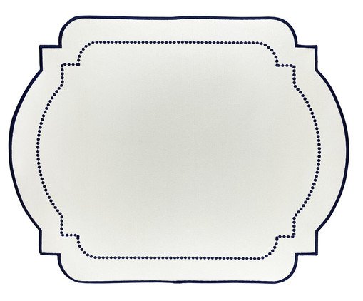 Lugar Americano em Nylon com Bordado Chilly II - Off White - image 0