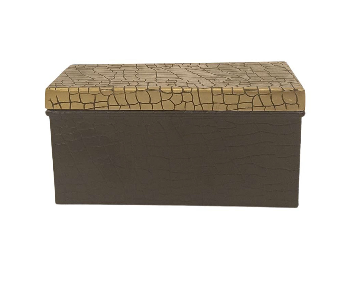 Caixa Decor Lid Dourado e Preto image number 0