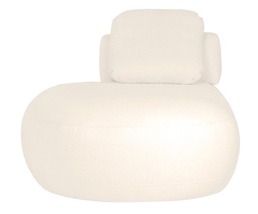 Sof&aacute; M&oacute;dulo Chaise Laguna by Elle - Boucl&ecirc; Off-White image number 0