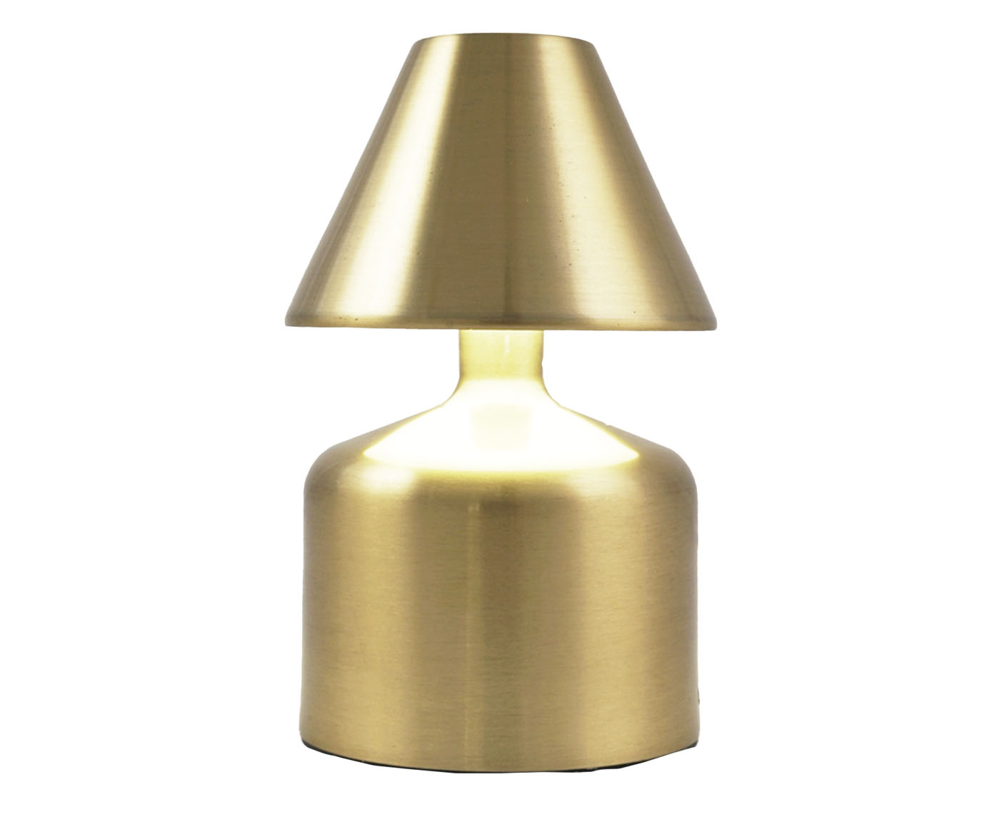 Lumin&aacute;ria de Mesa em Metal USB Chubby Dourado image number 0