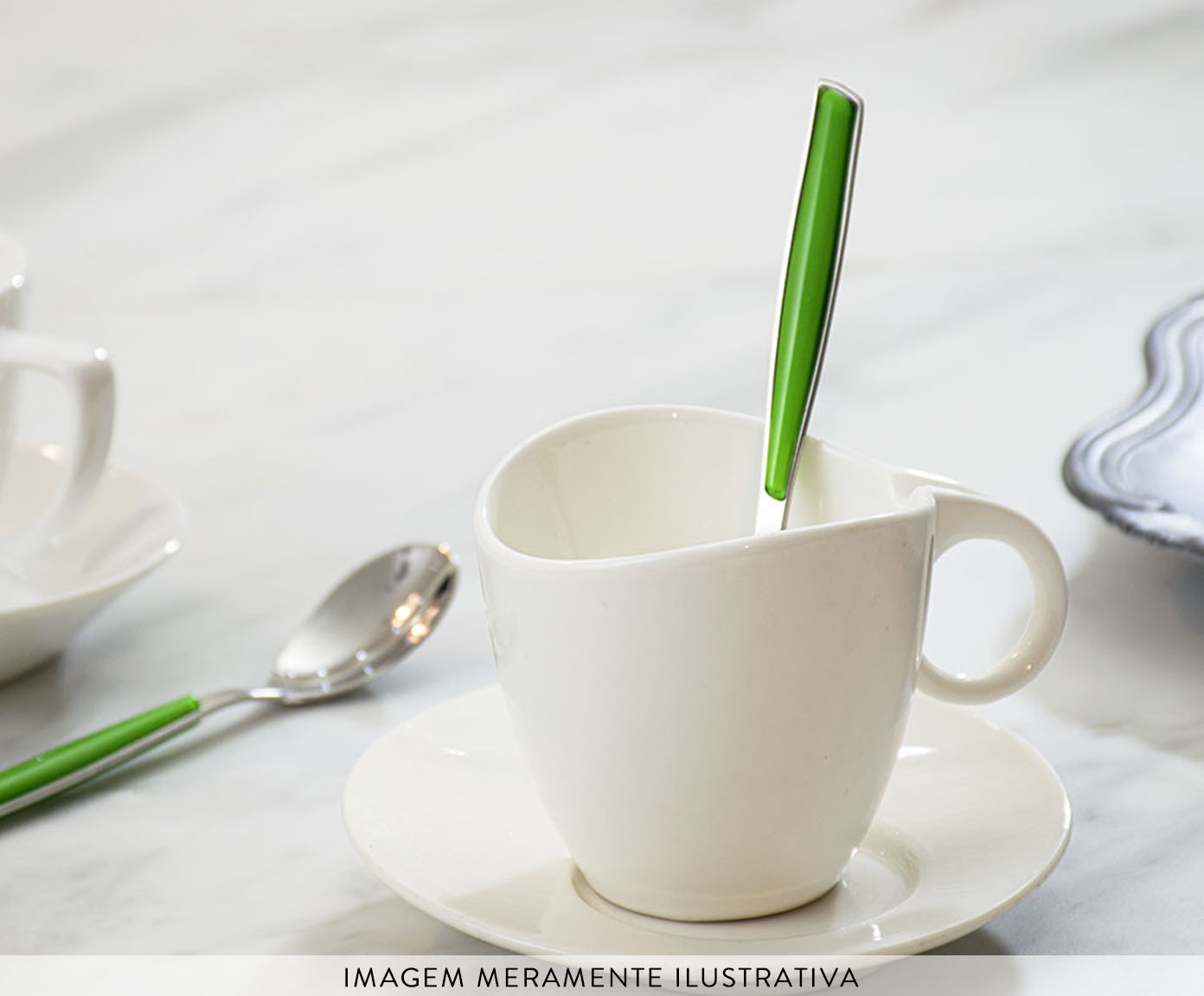 Jogo de Colheres para Caf&eacute; Glamour Verde image number 2