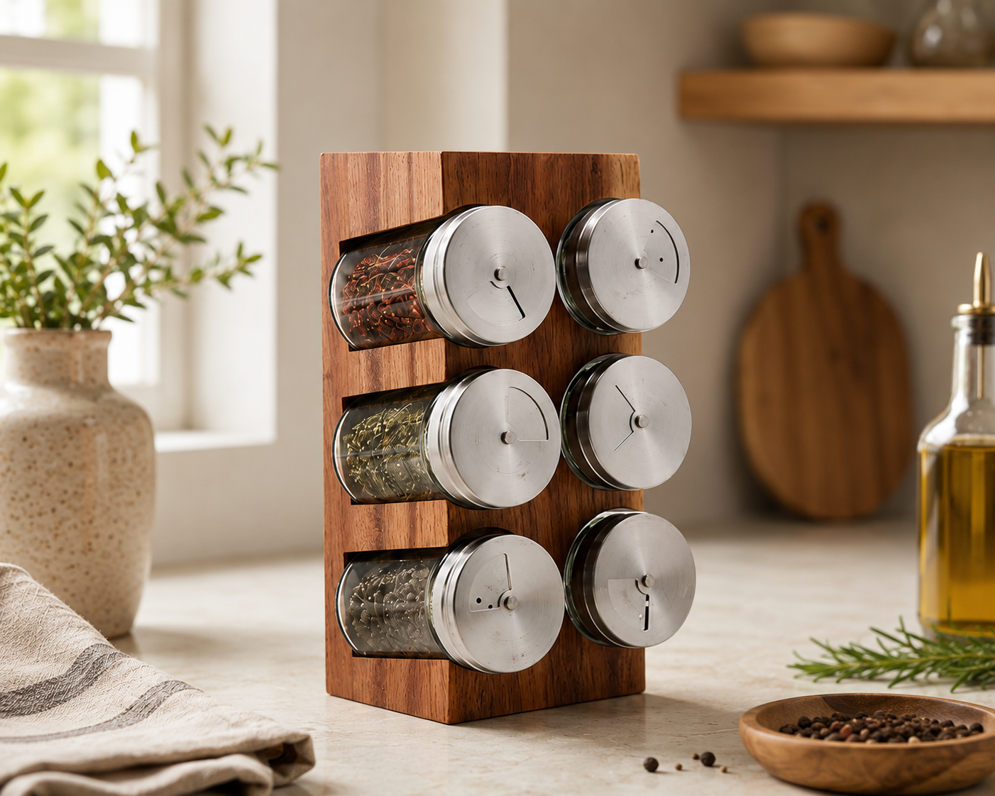 Porta-Condimento Acacia Wood - 20X9X11cm image number 2