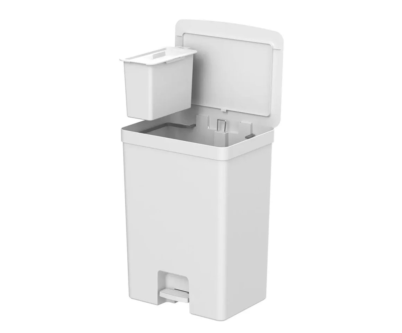 Lixeira de Pedal Trium Branco image number 0