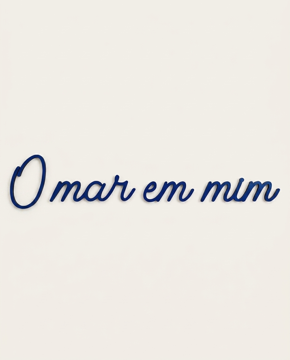 Adorno de Parede Frase O Mar Em Mim - image 0