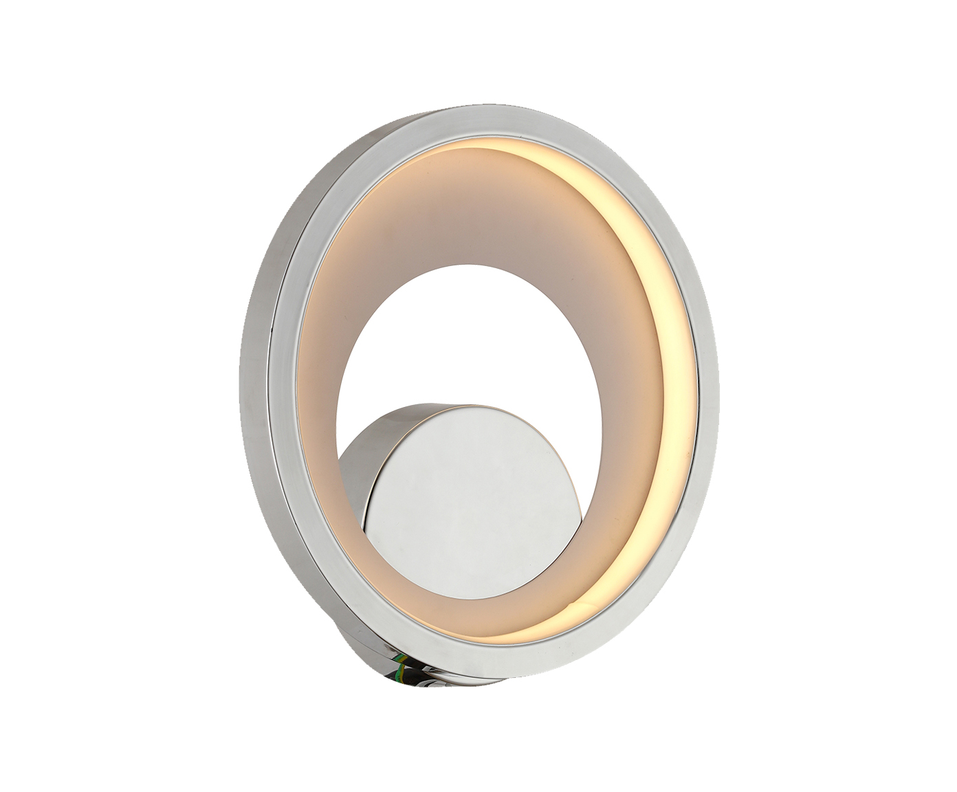 Arandela Plafon Loop Cromado e Branco Bivolt image number 0