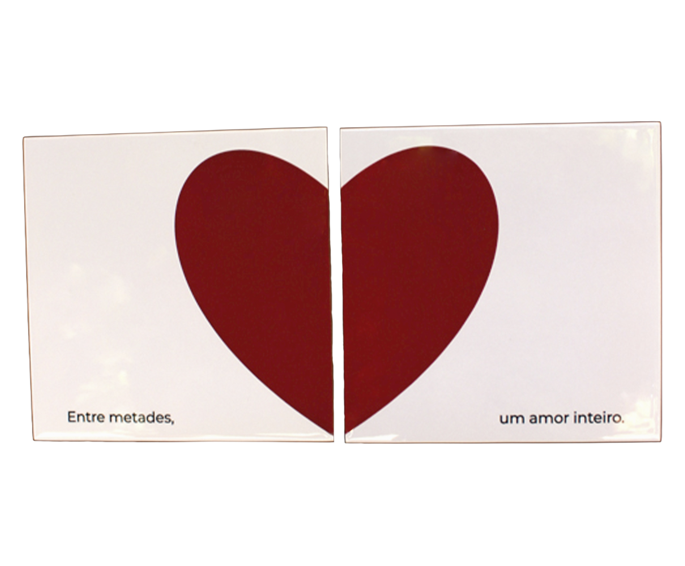 Jogo de Azulejos"Entre Metades Um Amor Inteiro" - image 0