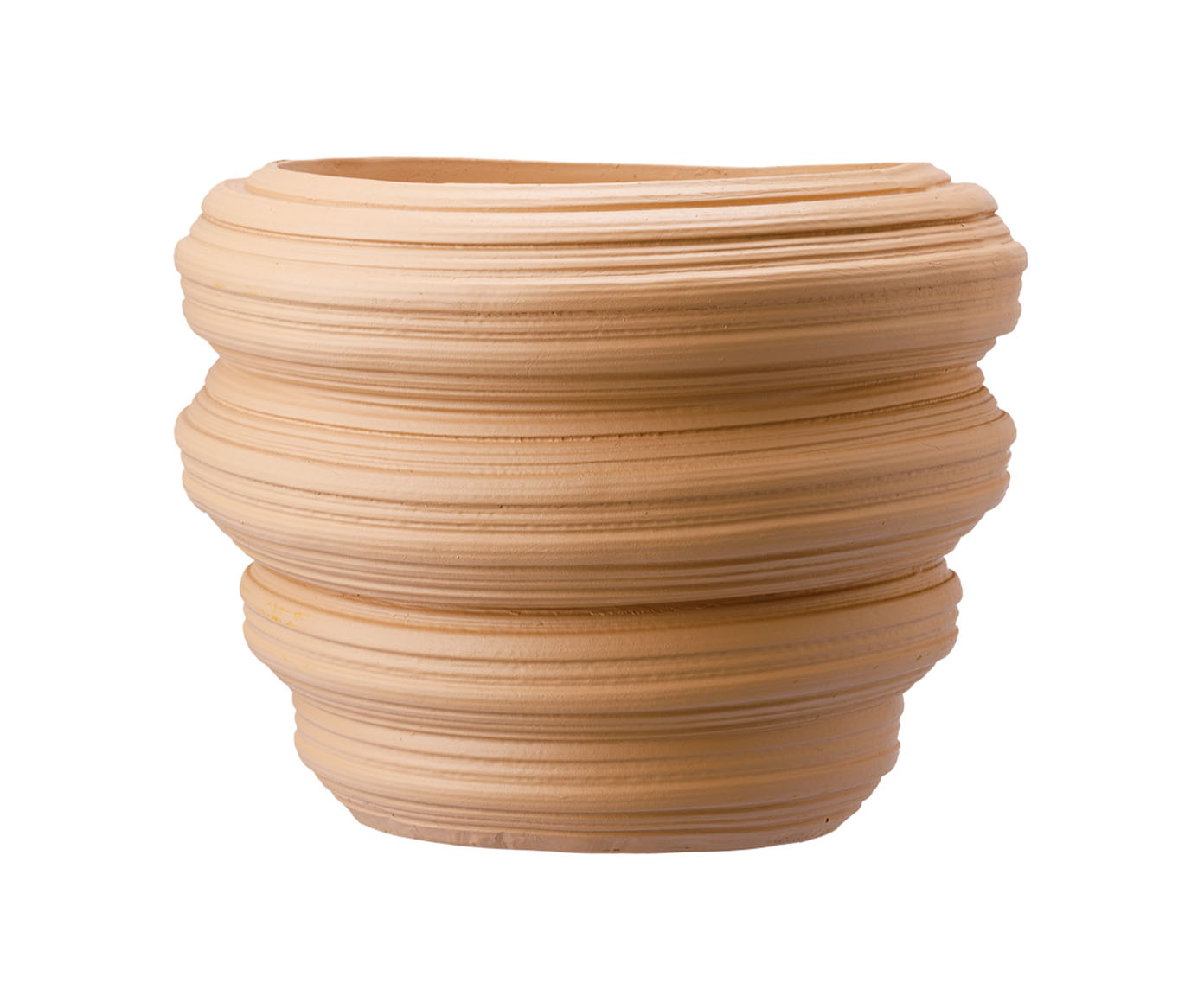 Vaso Cer&ecirc;mico Redemoinho Bege - image 1