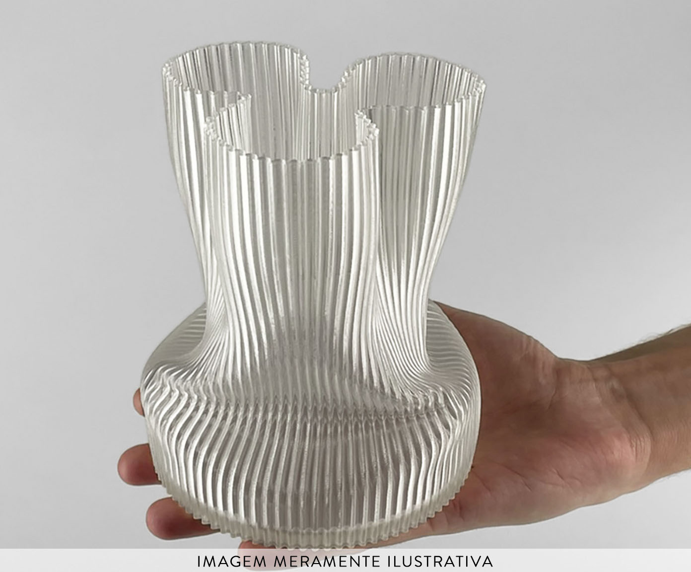Vaso Amassadinho Pequeno Translucido image number 4