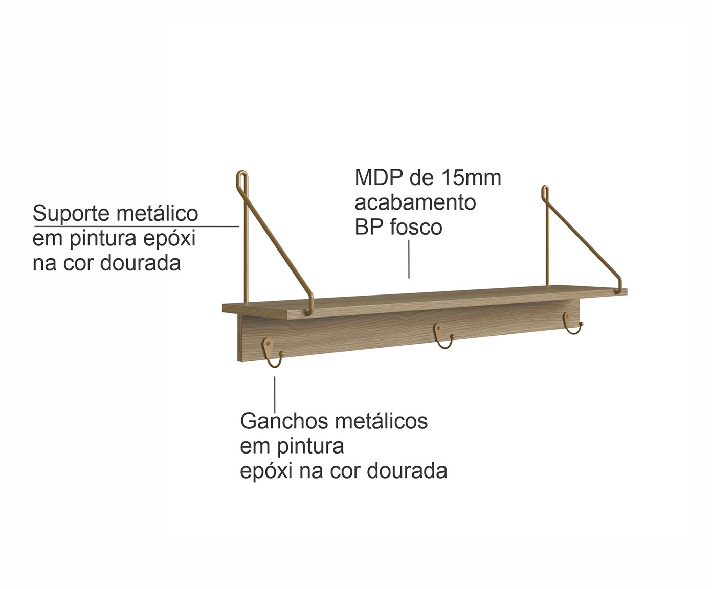 Jogo de Sapateira e Prateleira Org&acirc;nico Luna Hanover image number 6