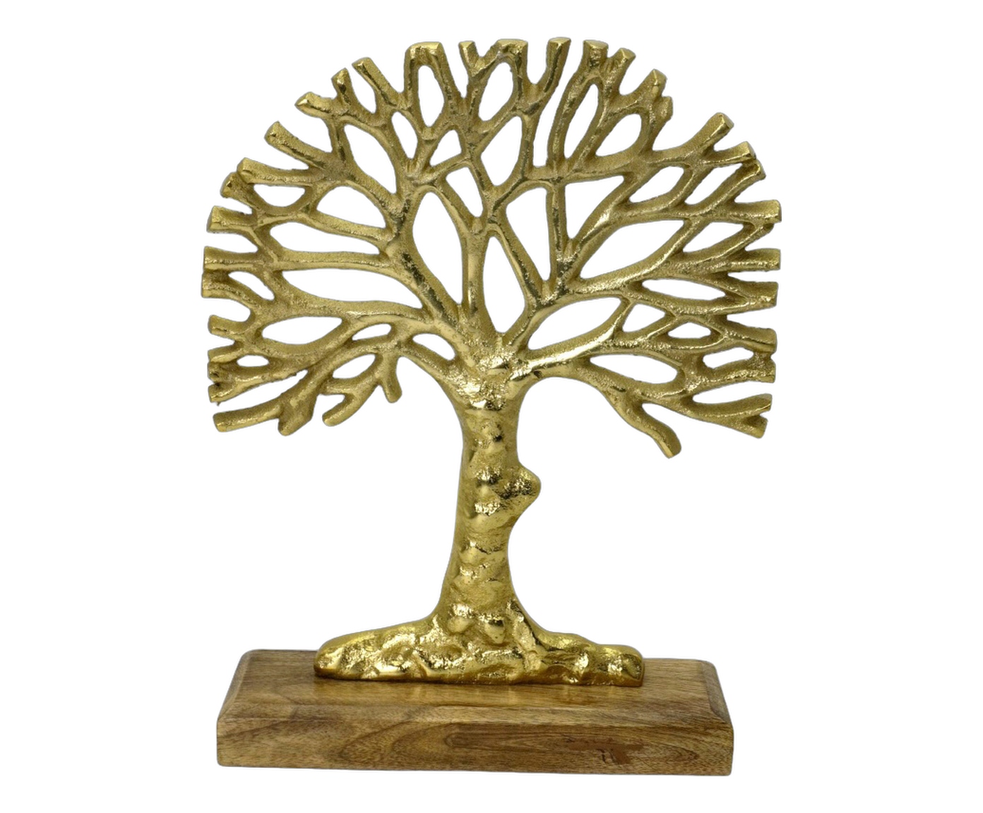 &Aacute;rvore da Vida Decorativa Ra&iacute;za Dourado e Marrom image number 0