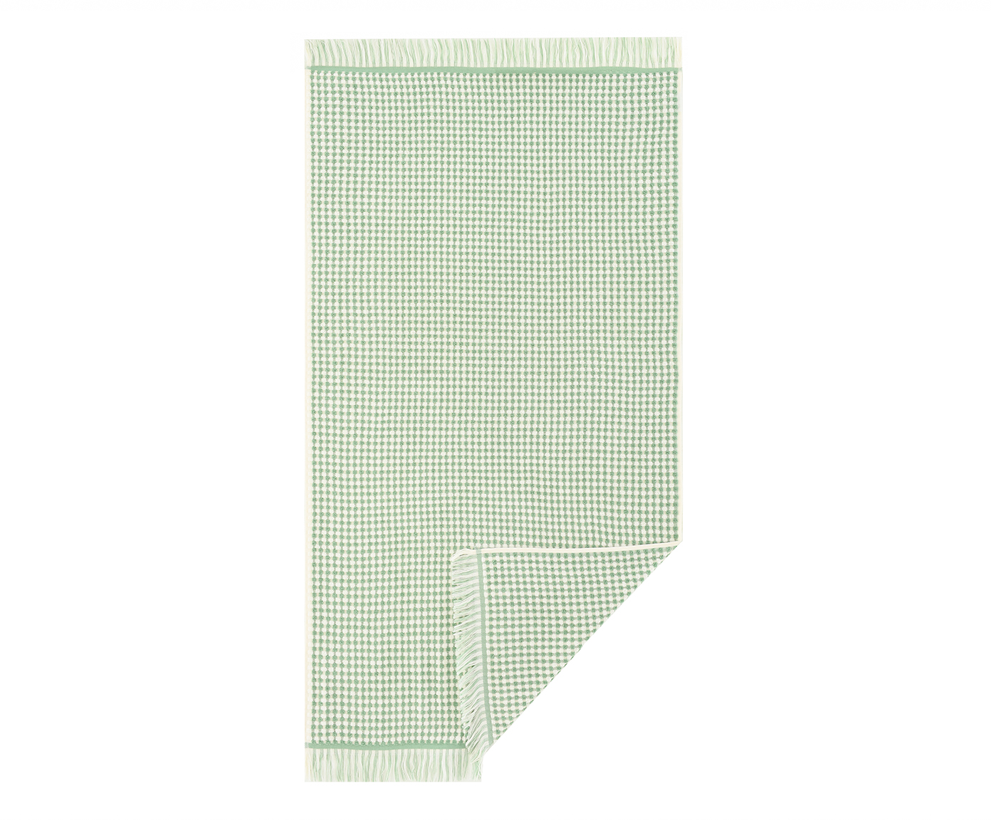 Toalha de Banho com Franja Loom Verde Menta image number 4