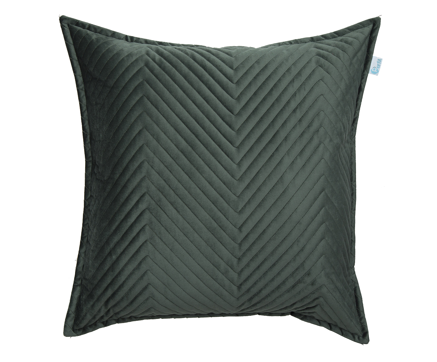 Almofada em Veludo Zig Zag Verde - image 0