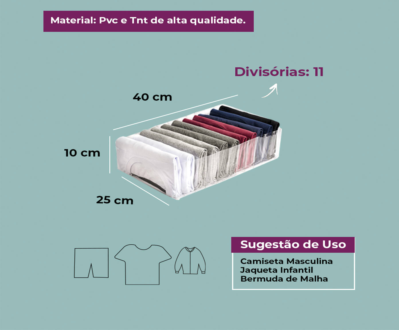 Organizador Colmeia Cristal Premium G Branco - image 1