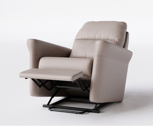 Poltrona Blend com Lift Couro Bege image number 3