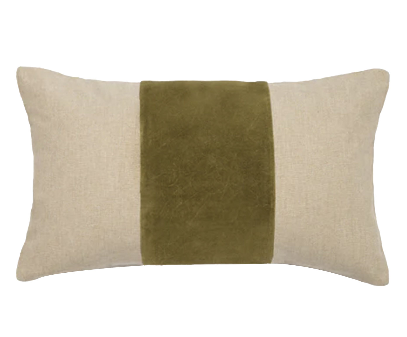 Capa de Almofada Listras em Veludo Matcha image number 0
