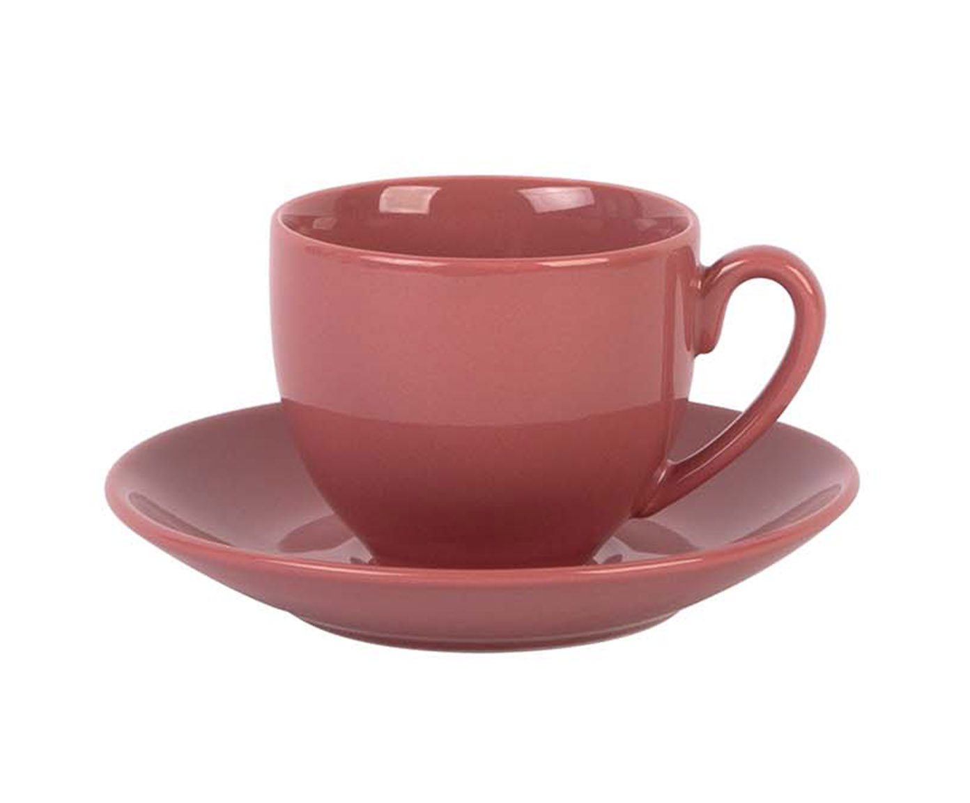 Xicara e Pires Para Caf&eacute; Mix And Match em Porcelana Vermelho Blush - image 0
