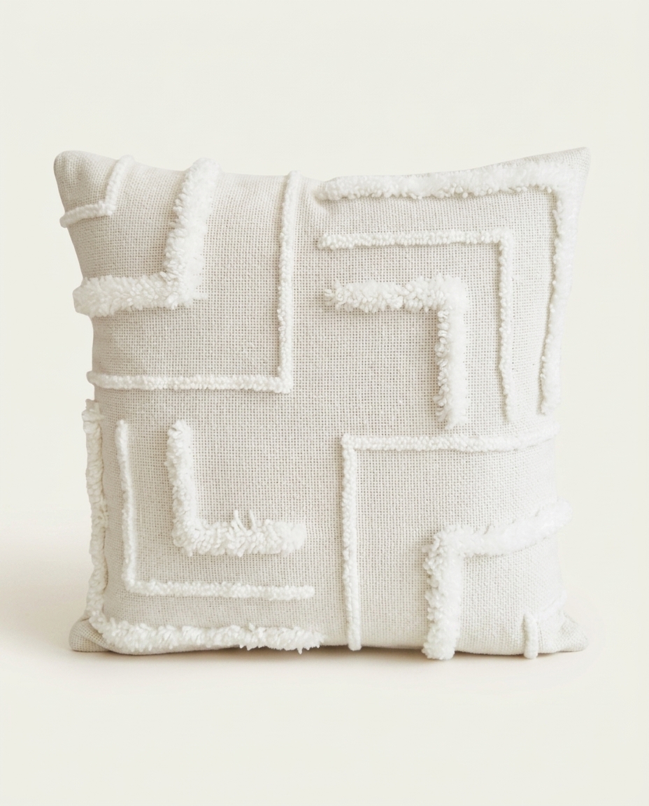 Capa de Almofada Bordada Mulan Off White image number 3