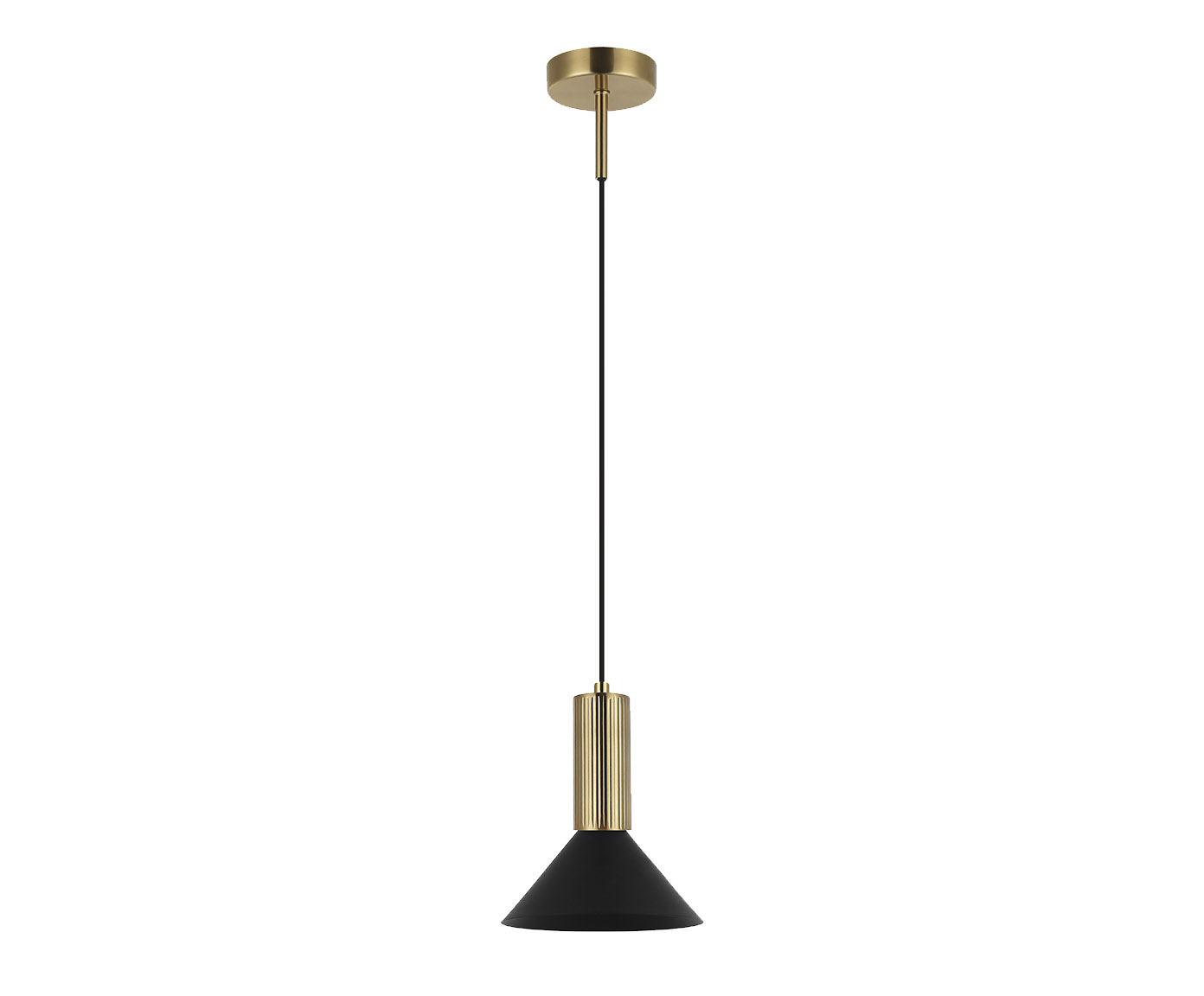 Pendente Arandela Blossom Metal Dourado Preto Bivolt image number 0