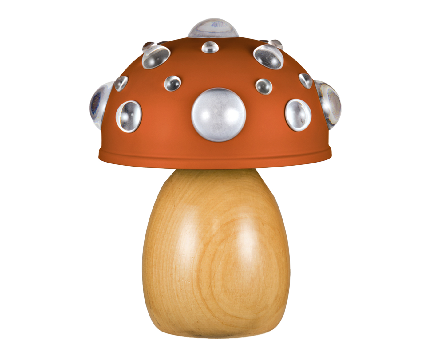 Lumin&aacute;ria Mini Cogumelo Terracota e Marfim image number 1