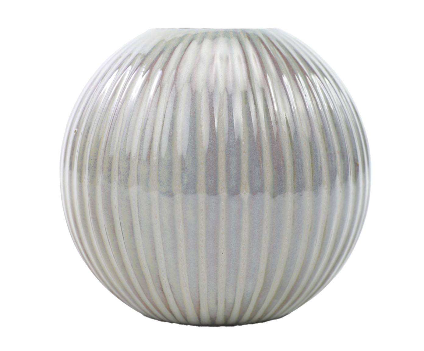 Vaso em Cer&acirc;mica Textura Listra Cinza - image 0