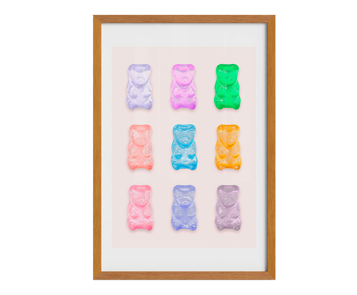Quadro Gummy Bear com Moldura em Madeira - image 0