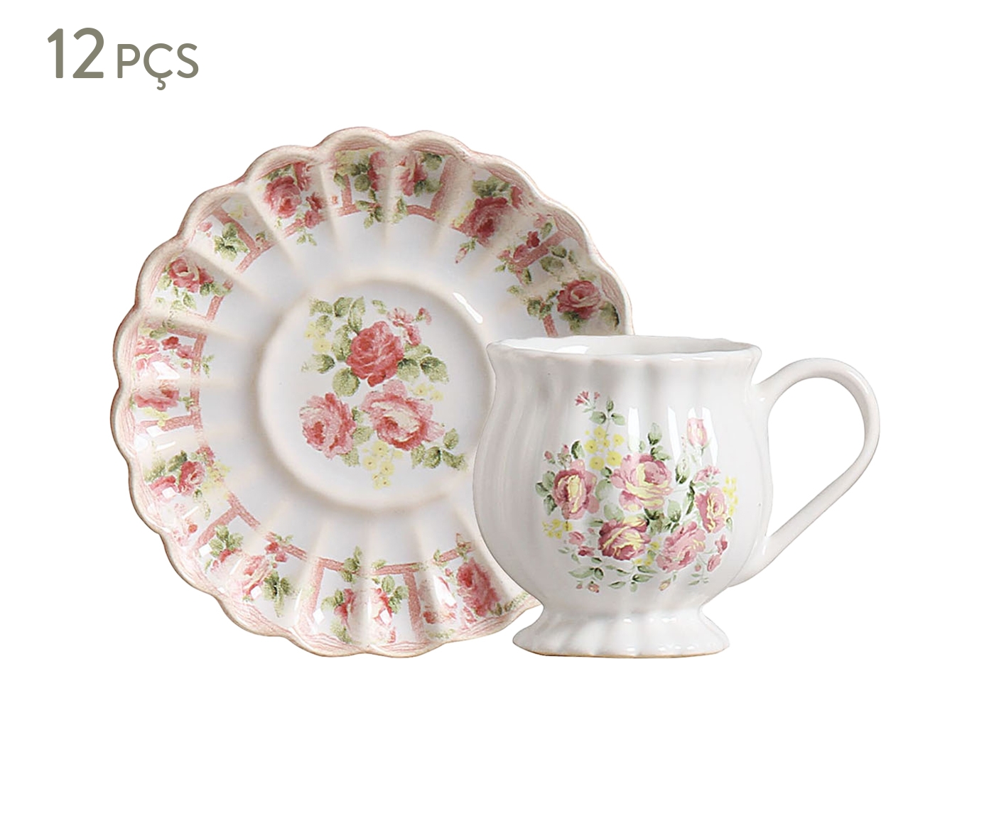 Jogo de X&iacute;cara para Caf&eacute; com Pires Relevado Vo Dulce image number 0