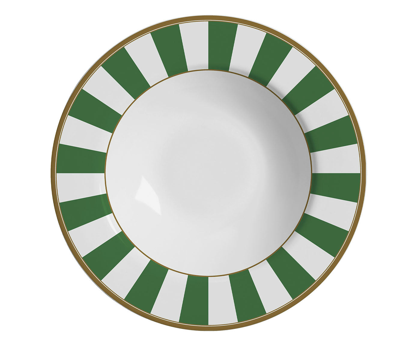 Jogo de Pratos Fundos Stripe Verde - image 0