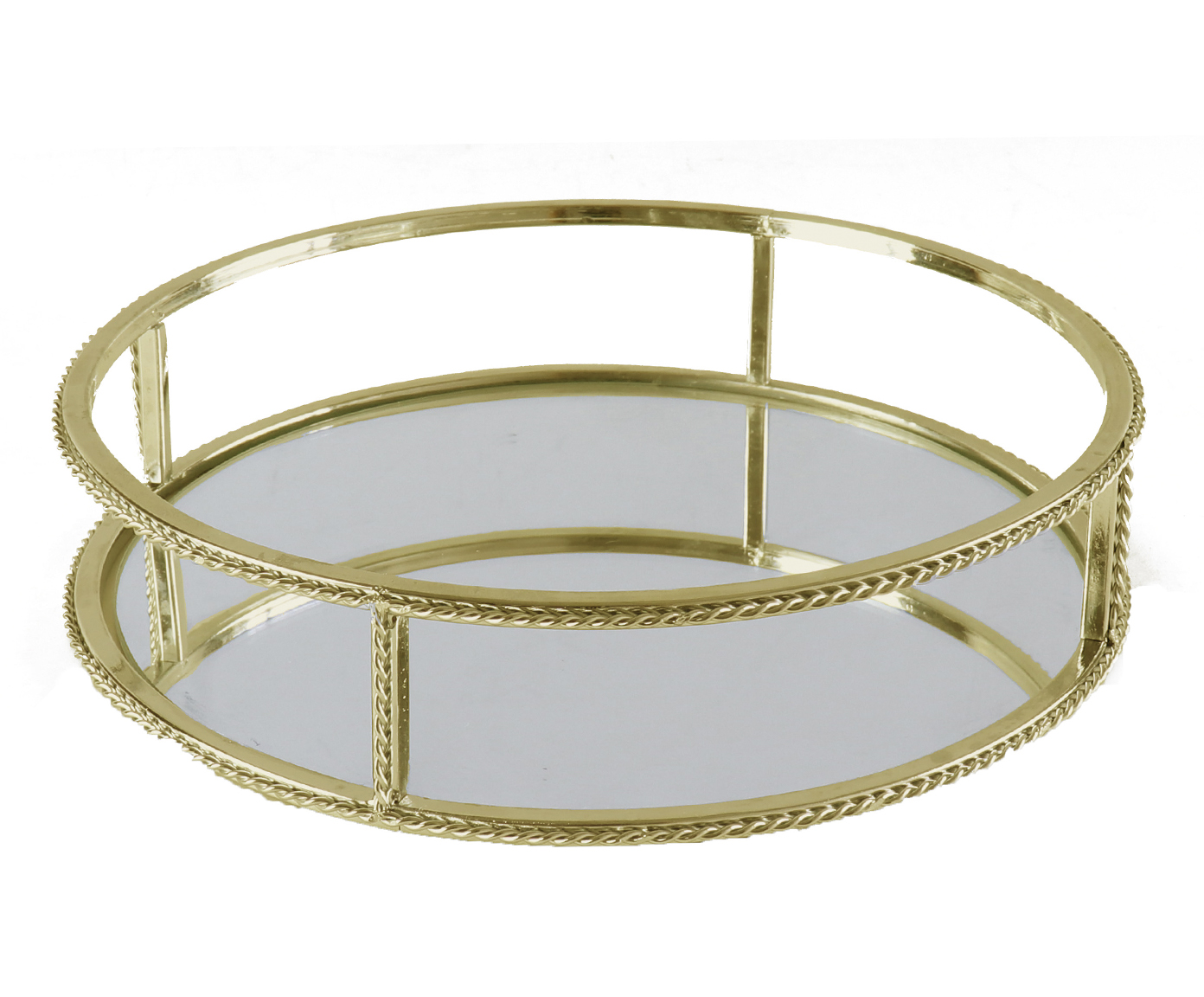Bandeja Redonda Twist Gold image number 0
