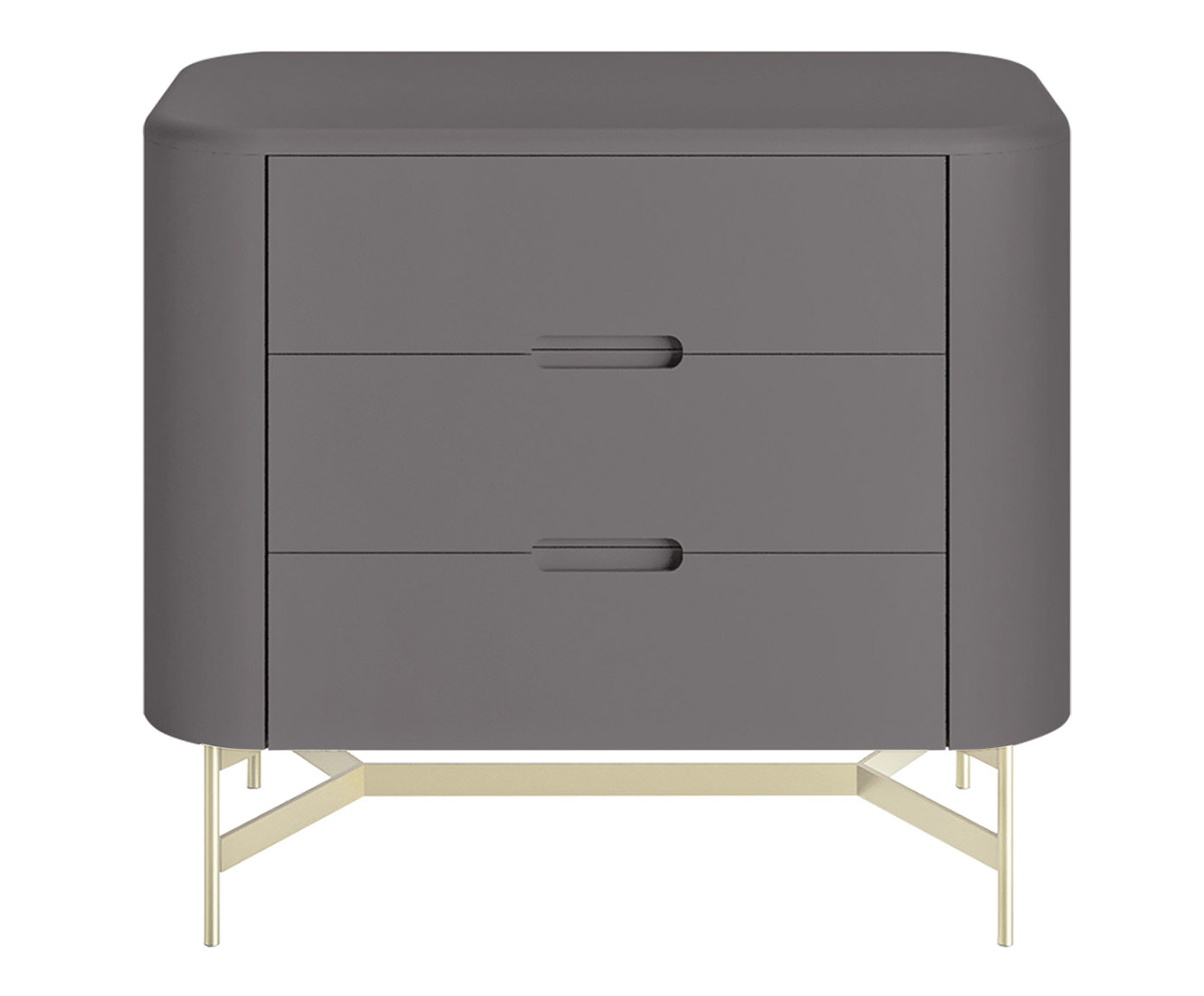 Mesa de Cabeceira Greyz Cinza e Champanhe - image 0