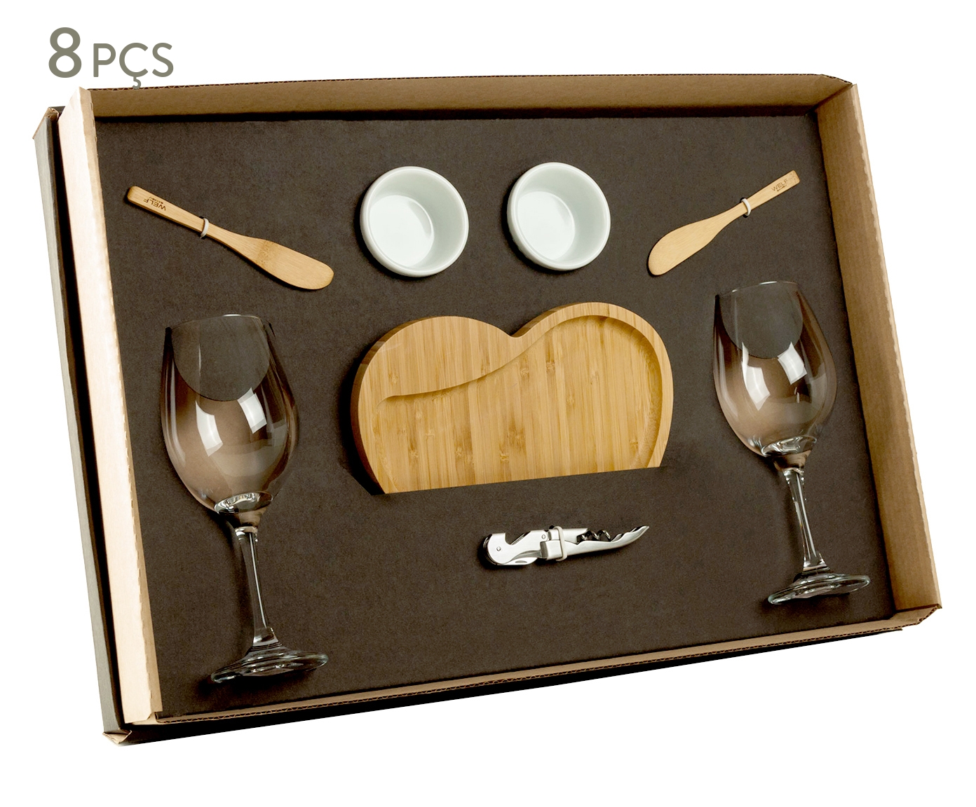Jogo para Servir Petisco E Vinho em Bambu Robyn image number 0