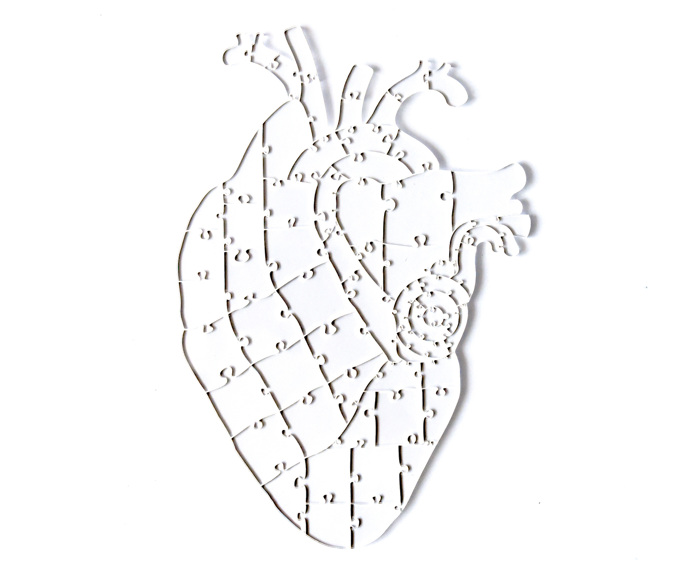 Jogo de Quebra-Cabe&ccedil;a Transparente Heart com Moldura Madeira - image 1