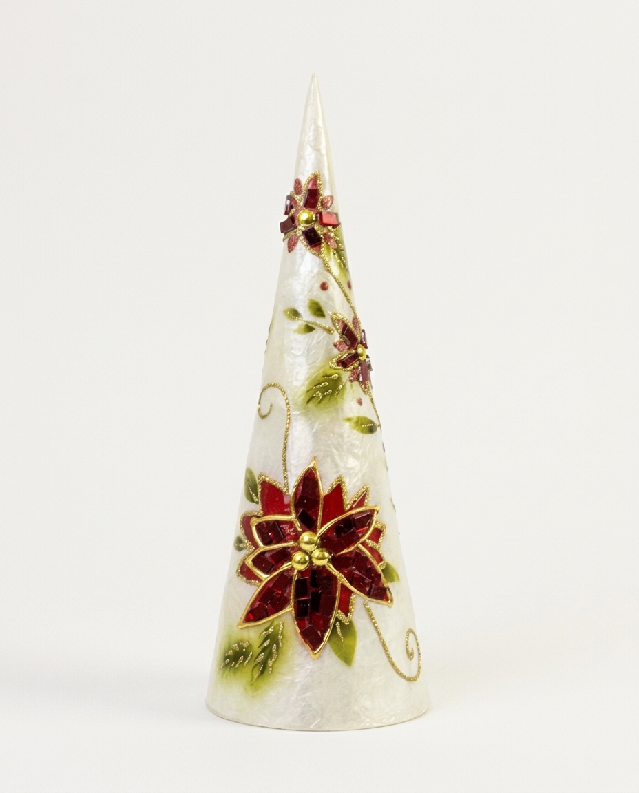 Adorno &Aacute;rvore Natalina Cone Poinsetia - image 0