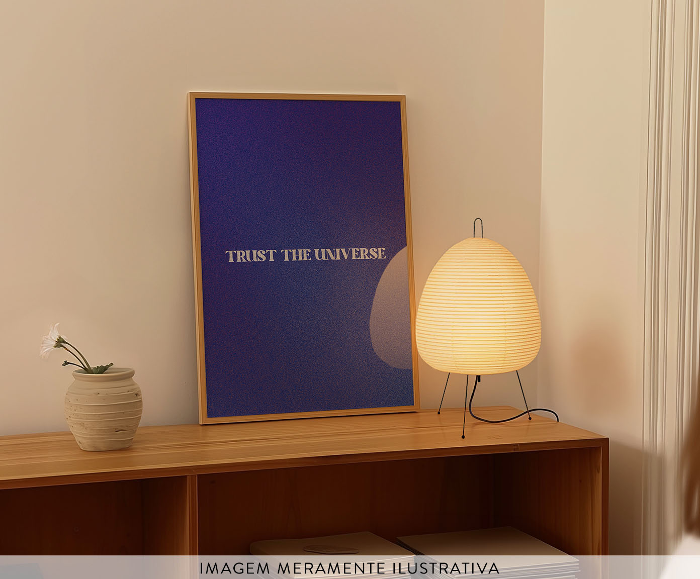 Quadro Trust The Universe com Moldura em Madeira image number 2