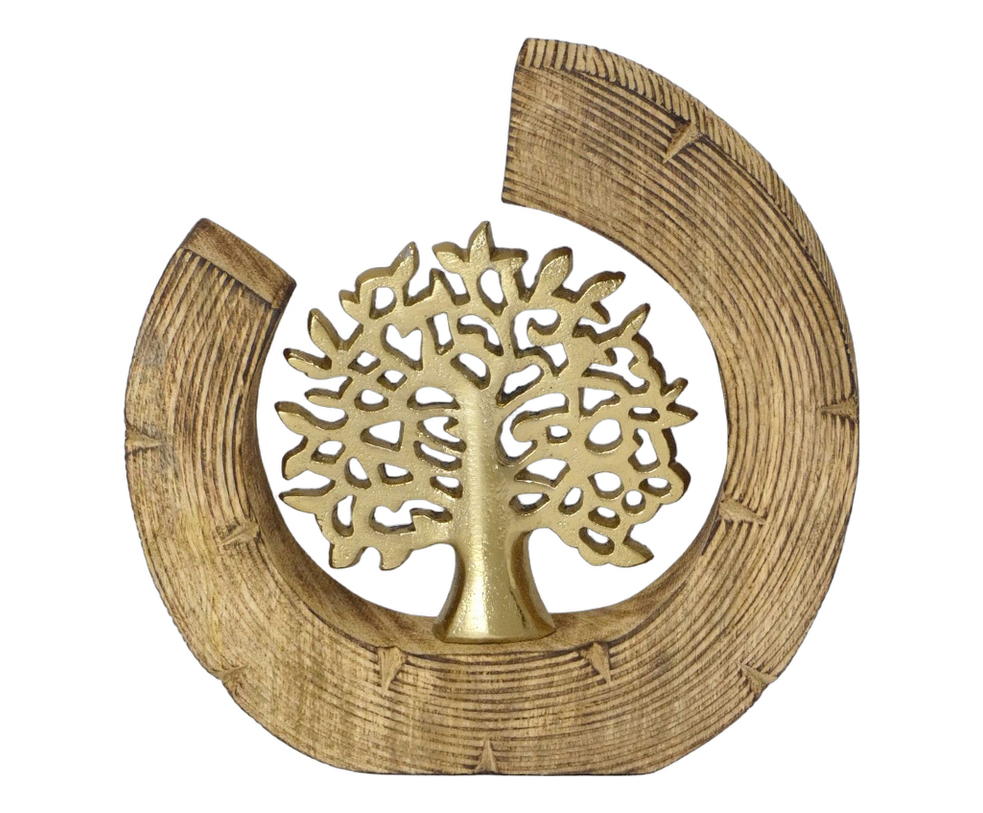 &Aacute;rvore da Vida Decorativa Floren Dourado e Marrom image number 0