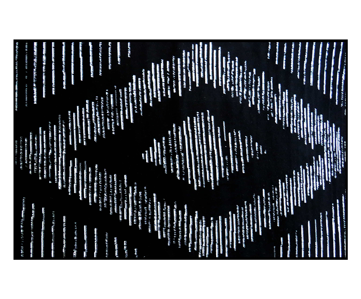 Tapete Indiano Konya - Preto e Creme image number 1