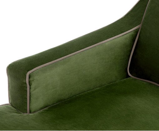 Sof&aacute; Windsor em Veludo - Verde com Vivo Cru image number 4