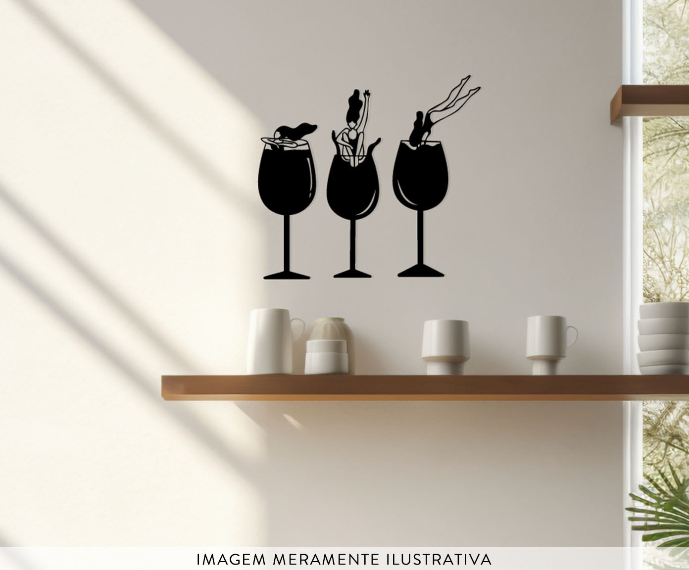 Placa Decorativa Ta&ccedil;a dos Sonhos em Madeira - image 1